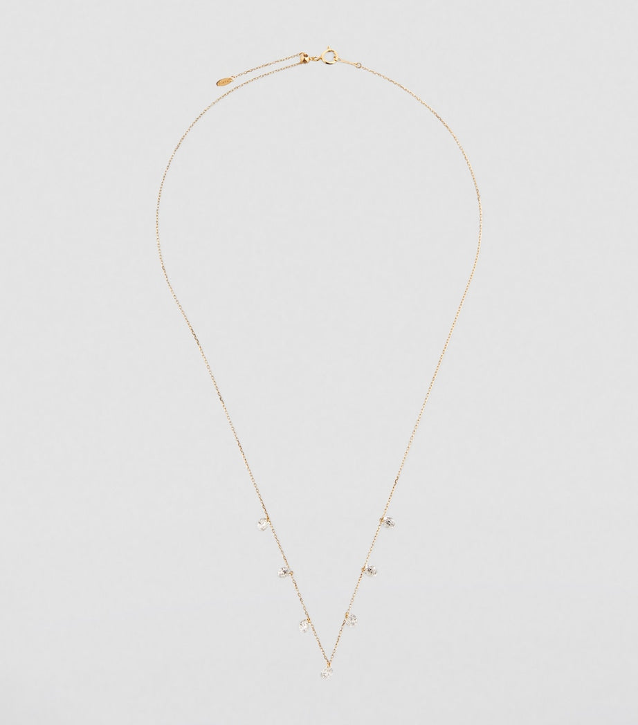 Persée yellow gold diamond 7-stone Danaé necklace, UK version