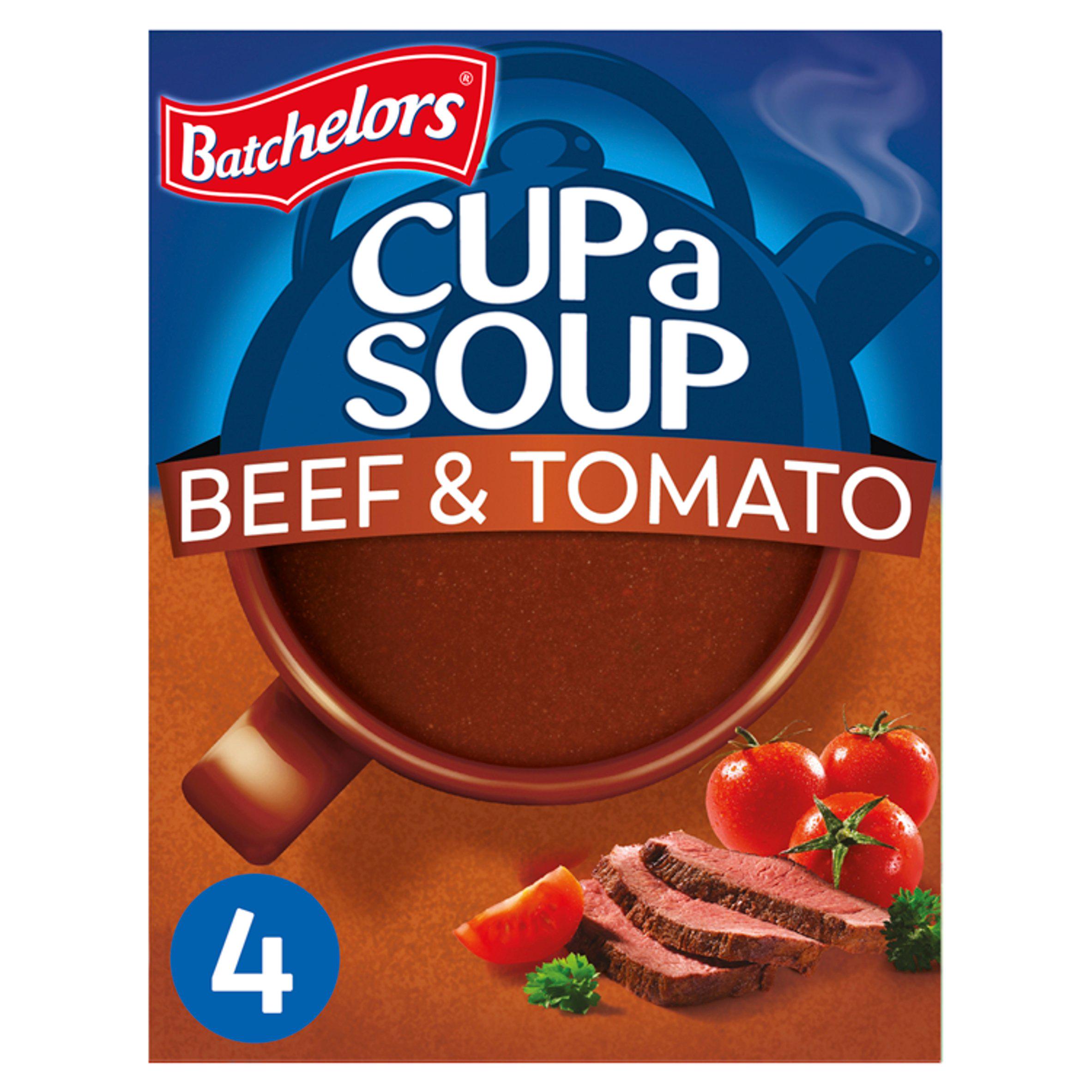 Batchelors Cup a Soup Beef & Tomato Sachets x4 88g GOODS Sainsburys   