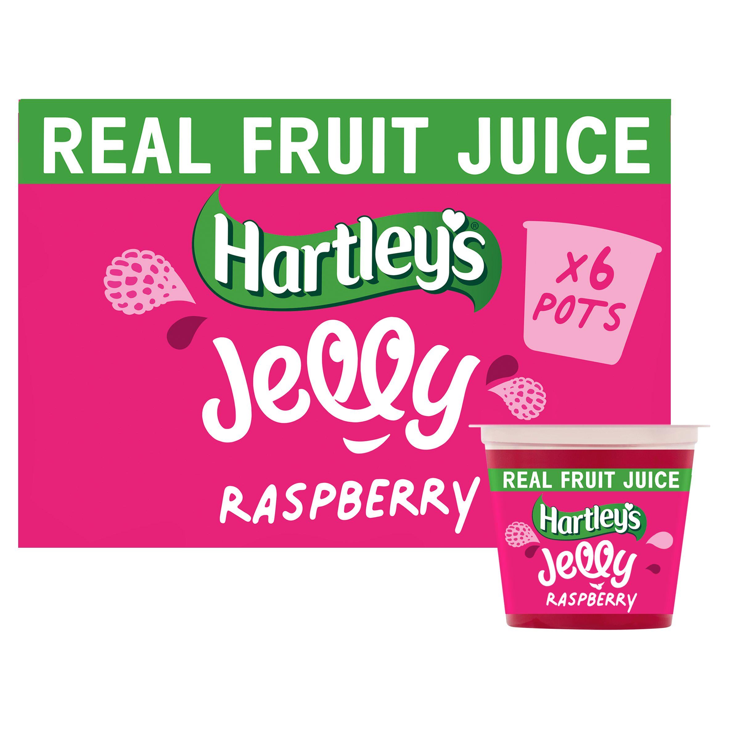 Hartley's Raspberry Jelly Pot Multipack 6x125g GOODS Sainsburys   