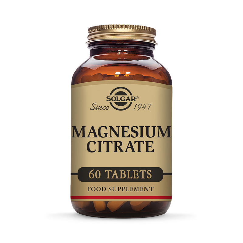 Solgar magnesium citrate supplement 60 tablets, imported from the UK