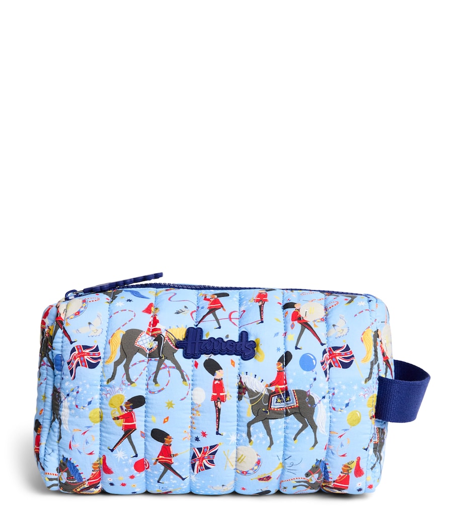 Harrods quilted Trooping the Colour wash bag (British brand)