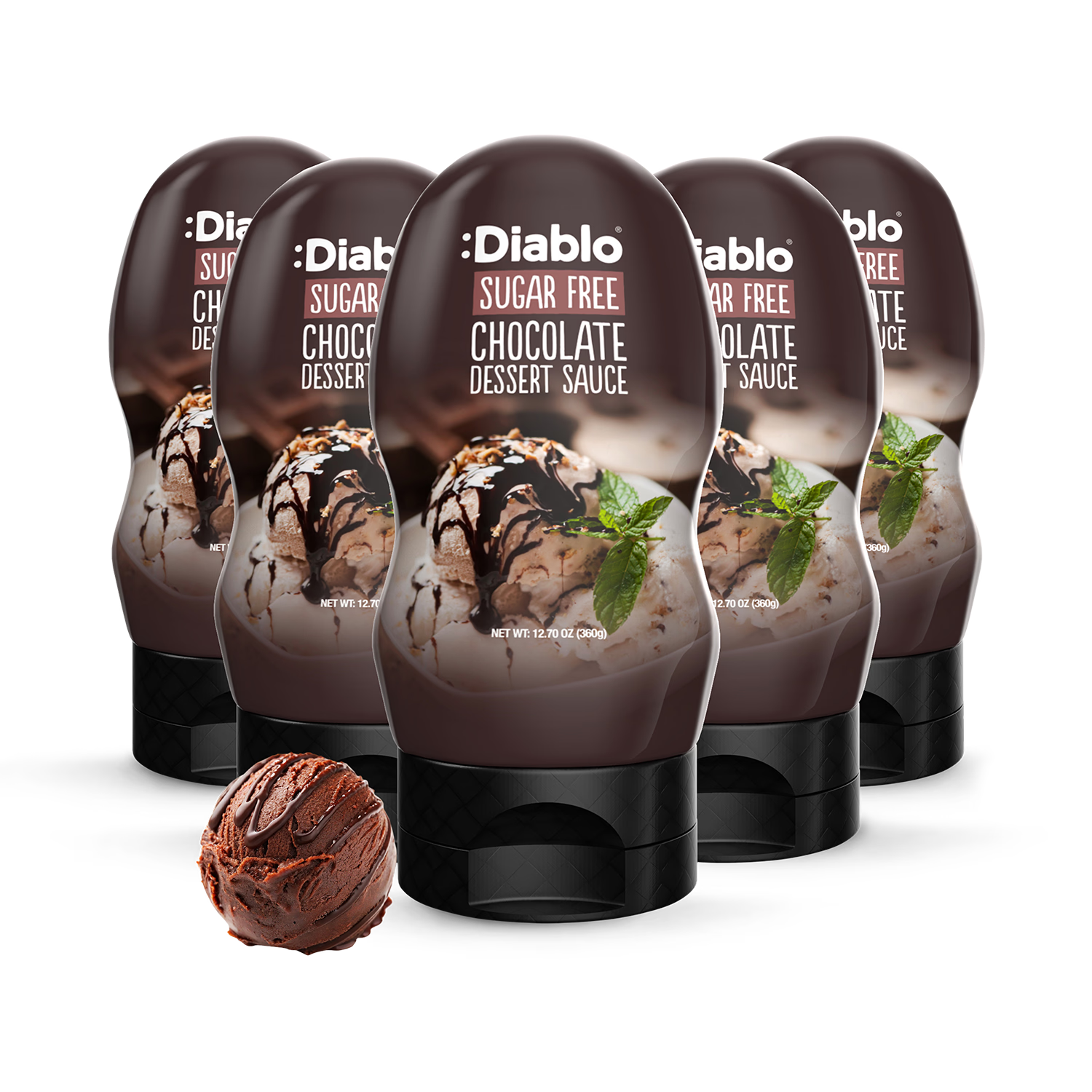 Diablo sugar free chocolate dessert sauce 360g pack, UK version