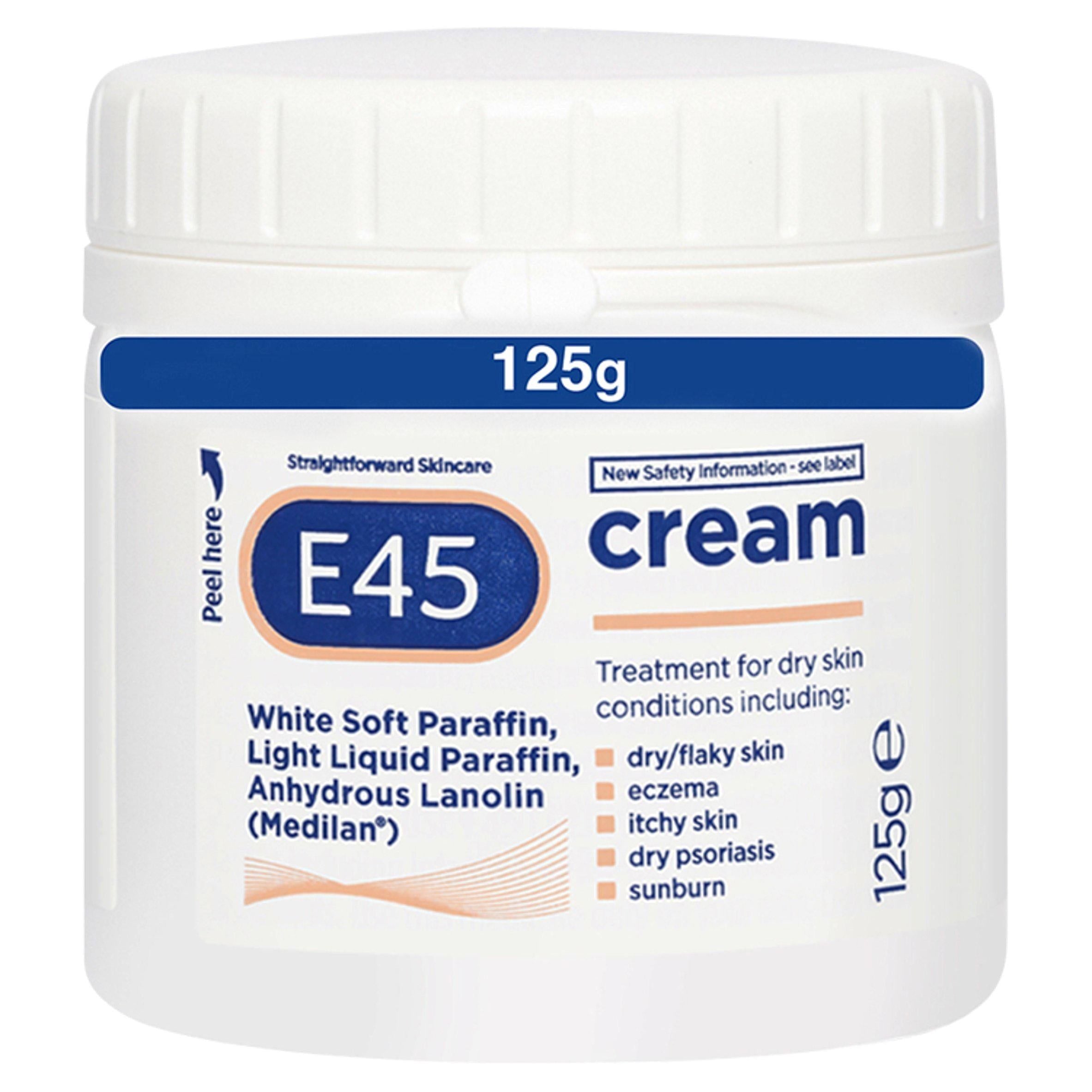 E45 Moisturiser Cream for Very Dry Skin 125g body cream & moisturisers Sainsburys   