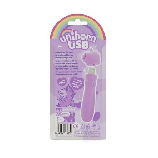 Unihorn USB bullet vibrator Karma Lilac (British brand)