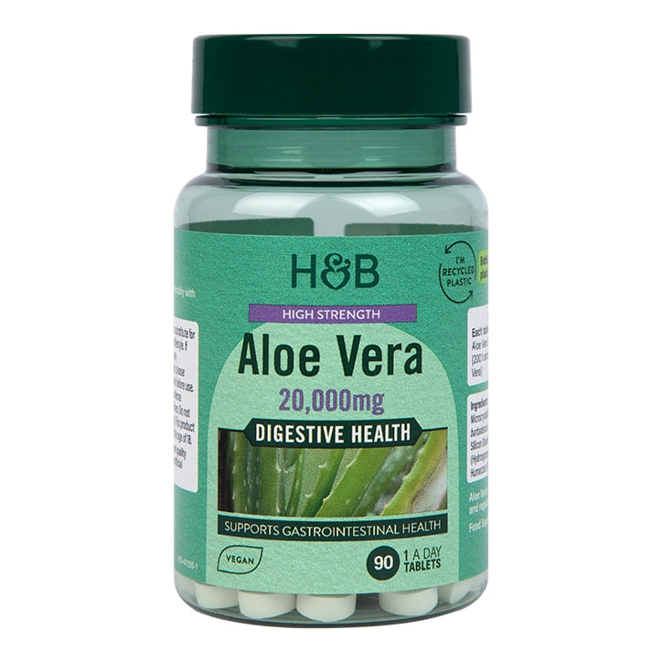 Holland & Barrett High Strength Aloe Vera 20,000mg 90 Tablets Aloe Vera Products Holland&Barrett   