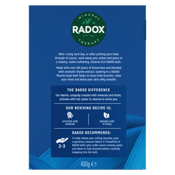 Radox Mineral Therapy Bath Salts Muscle Soak 400g GOODS Superdrug   