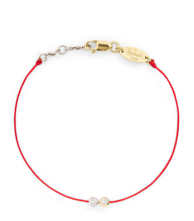 Harrods Redline 20th Anniversary Two-Tone Gold and Diamond Thread Bracelet- Buy online at McGrocer