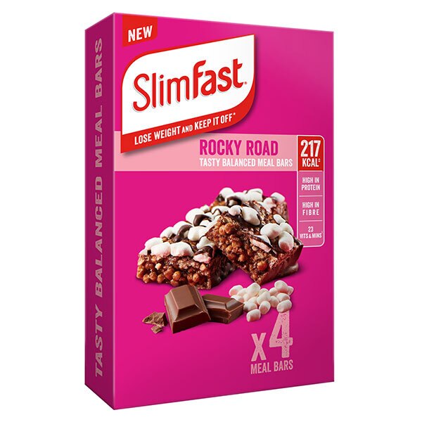 SlimFast Meal Replacement Bar Rocky Road (4 x 60g)