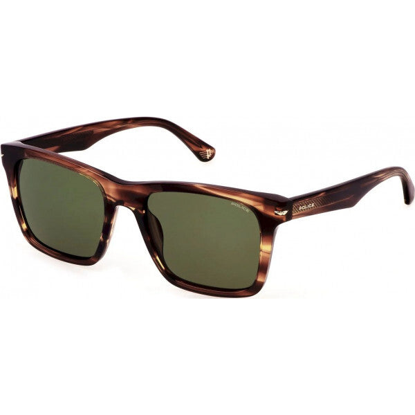 Police brown SPLN35M acetate sunglasses, imported from the UK