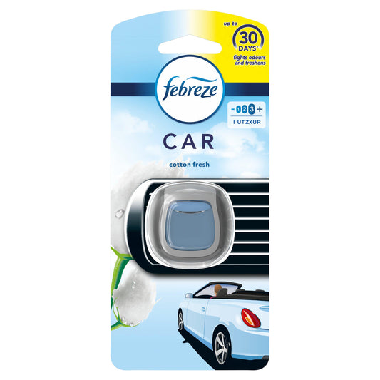 Febreze Car Cotton Fresh Car Clip Air Freshener Aircare Sainsburys   