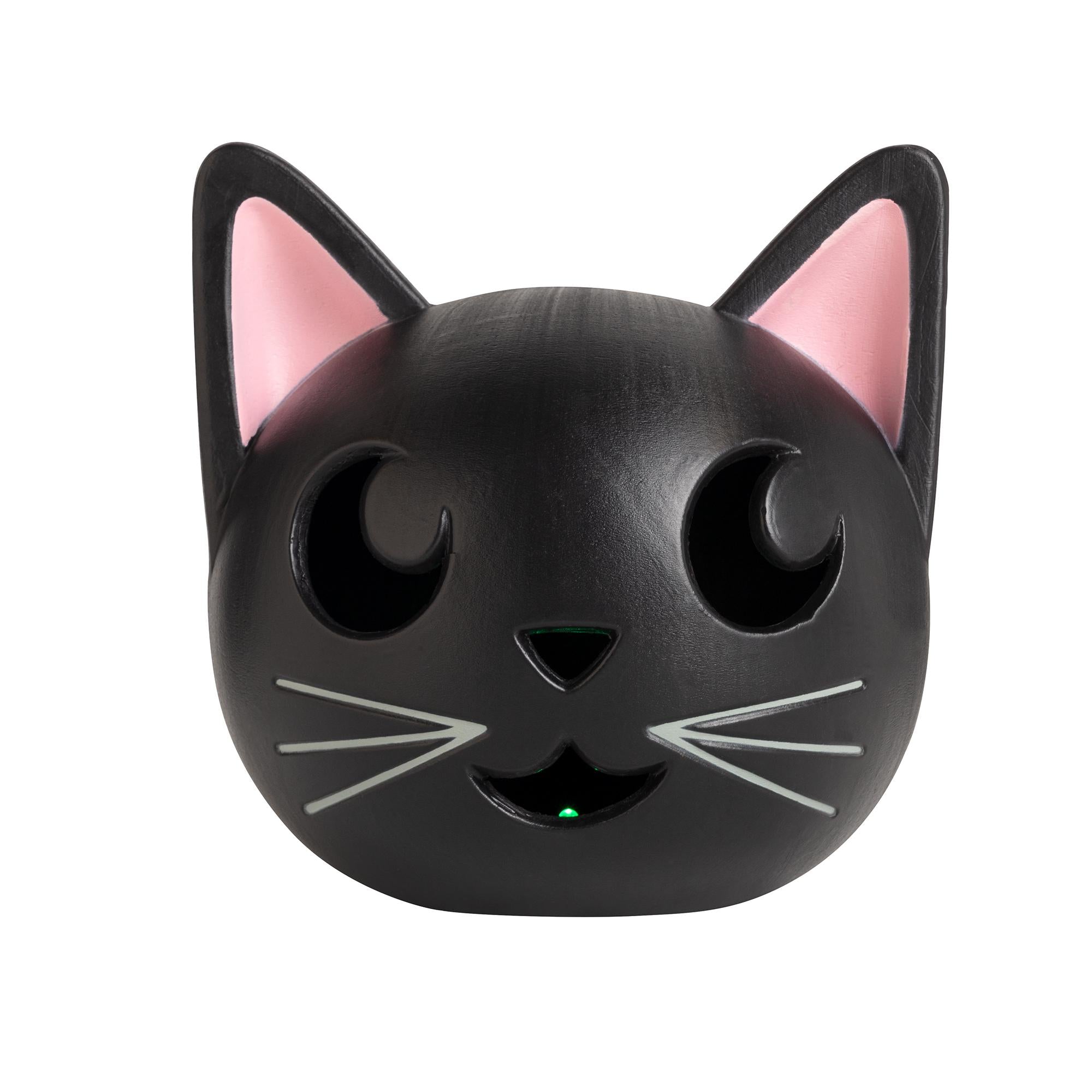 Sainsbury's Home Cat Light Up Pumpkin Black GOODS Sainsburys   