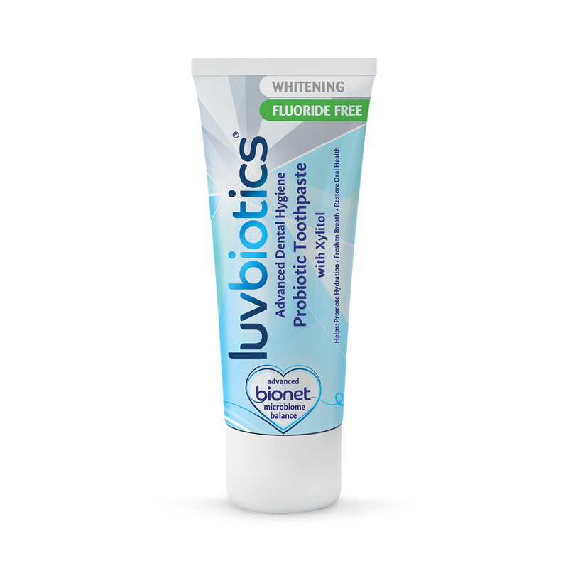 Luvbiotics probiotic fluoride free whitening toothpaste - British product