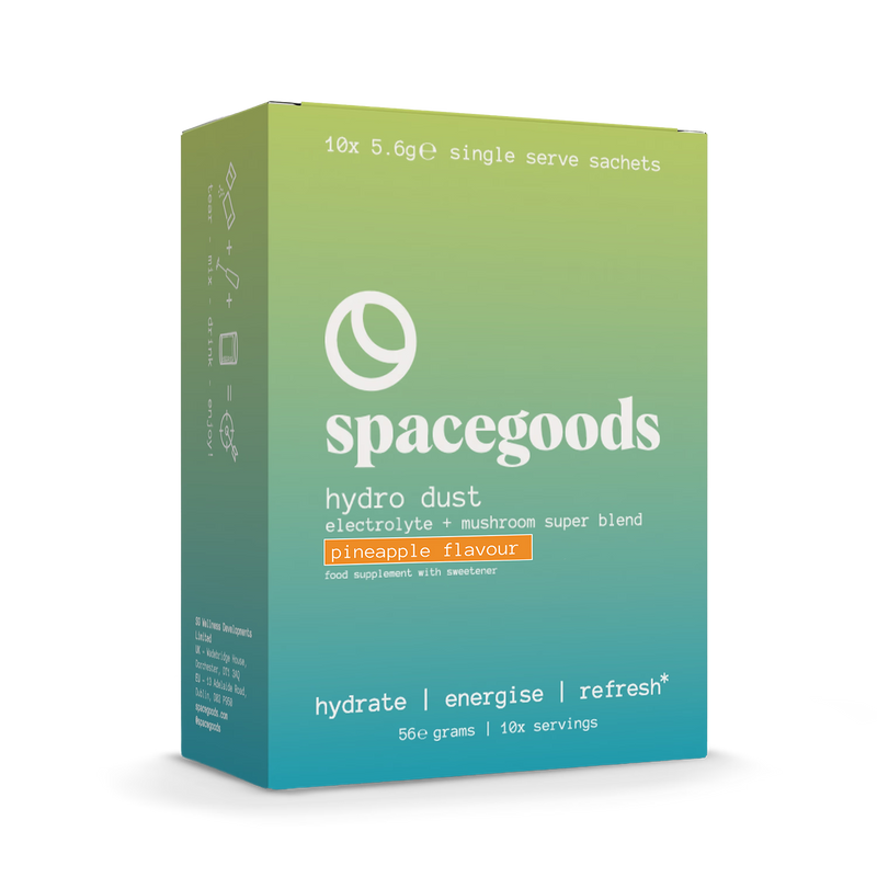 Spacegoods Hydro Dust pineapple electrolyte sachets 10 pack - British product