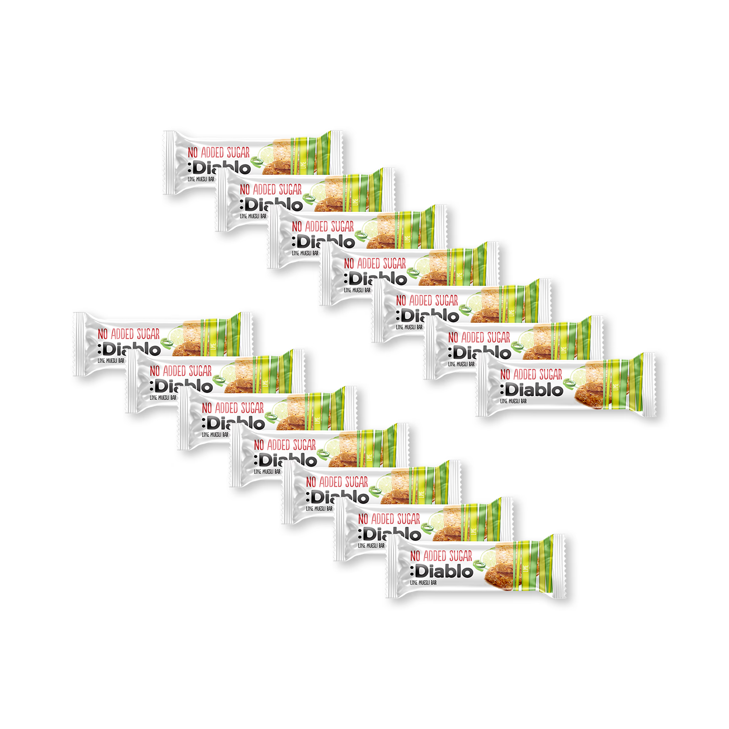 Diablo muesli bar lime 30g pack of 14 - British product