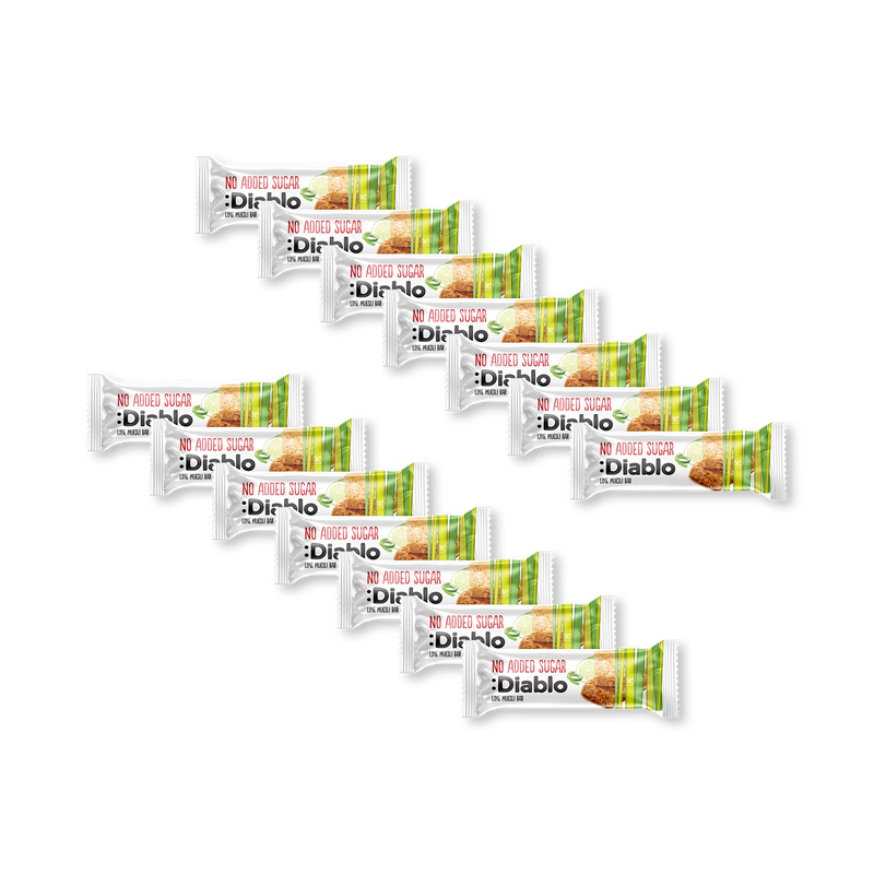 Diablo muesli bar lime 30g pack of 14 - British product