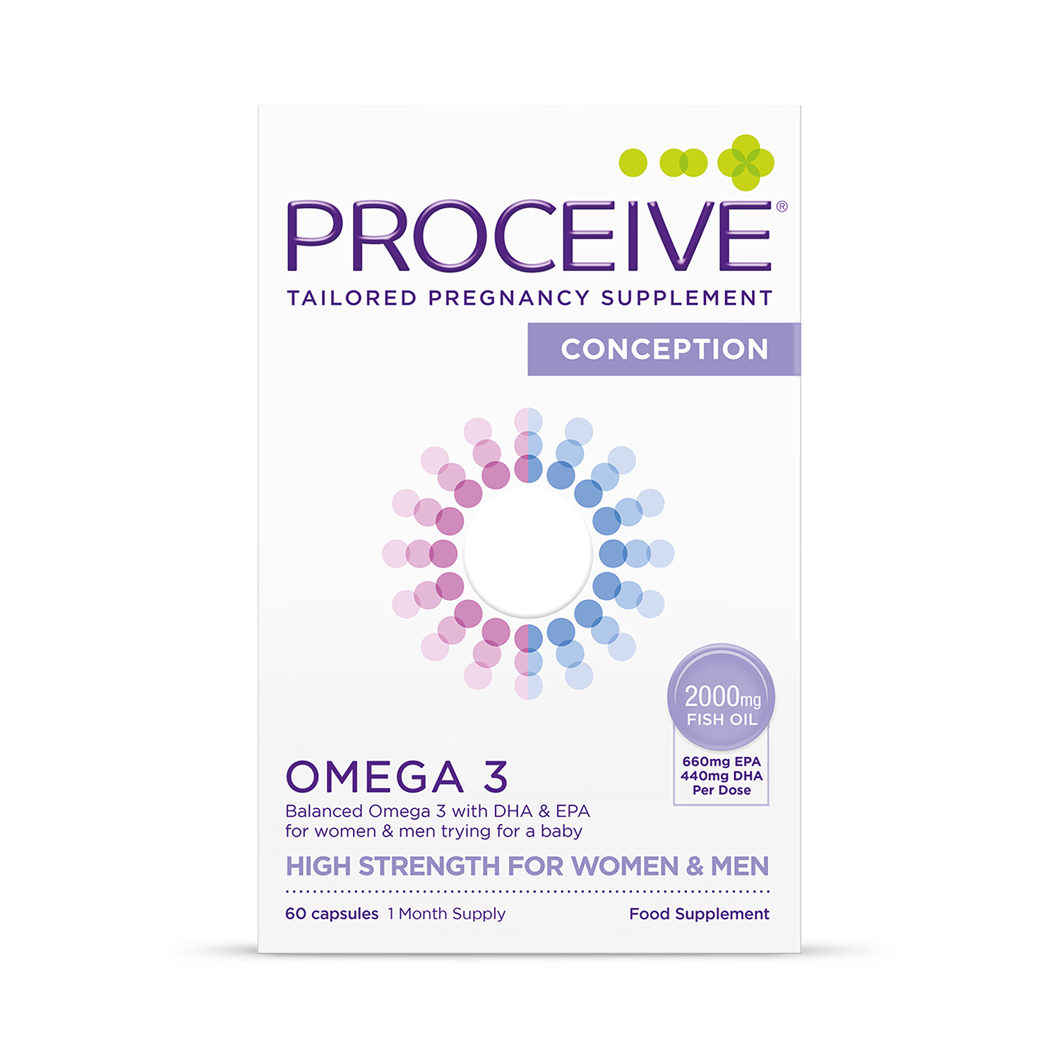 Proceive Conception Omega 3 60 Capsules, imported from the UK