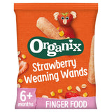 Organix Strawberry Weaning Wands Organic Baby Finger Food Snack Baby Food ASDA   