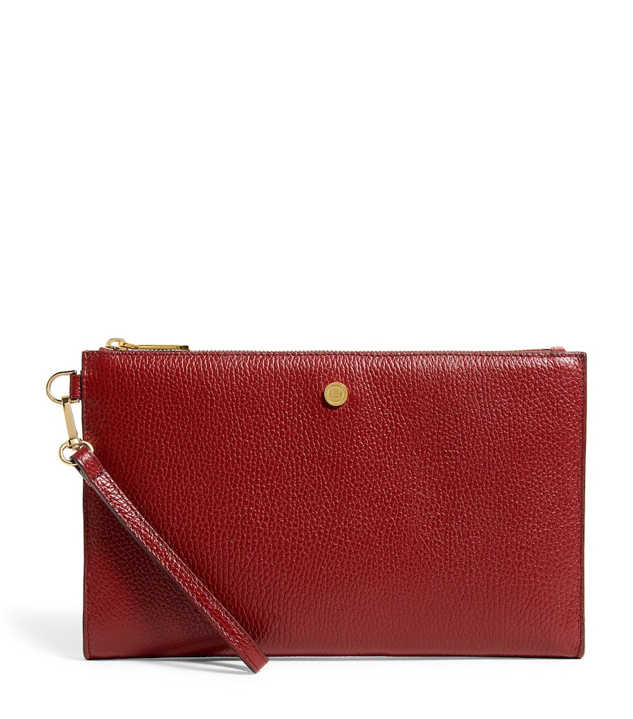 Harrods medium pebbled leather pouch - British product