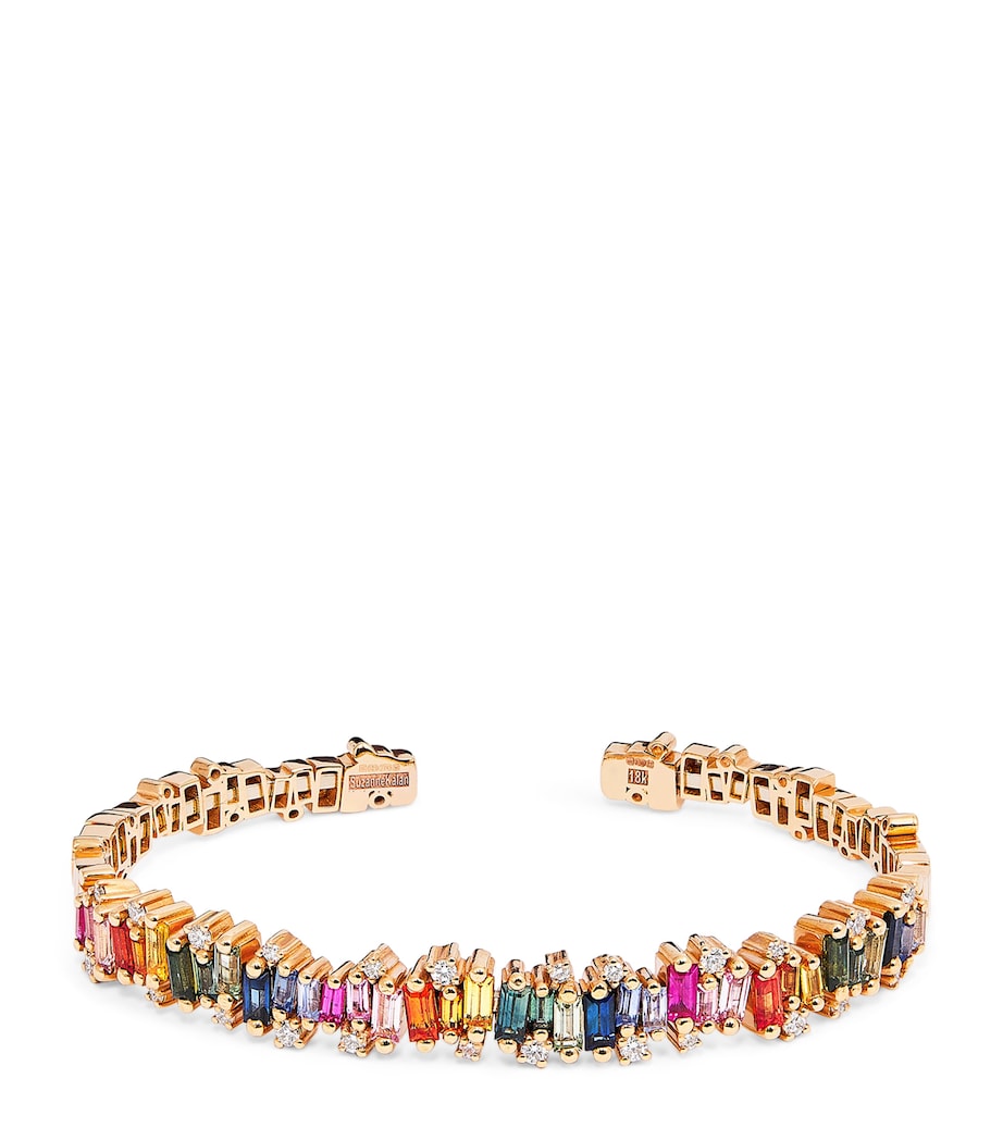 Suzanne Kalan Audrey rainbow sapphire diamond bangle - British product