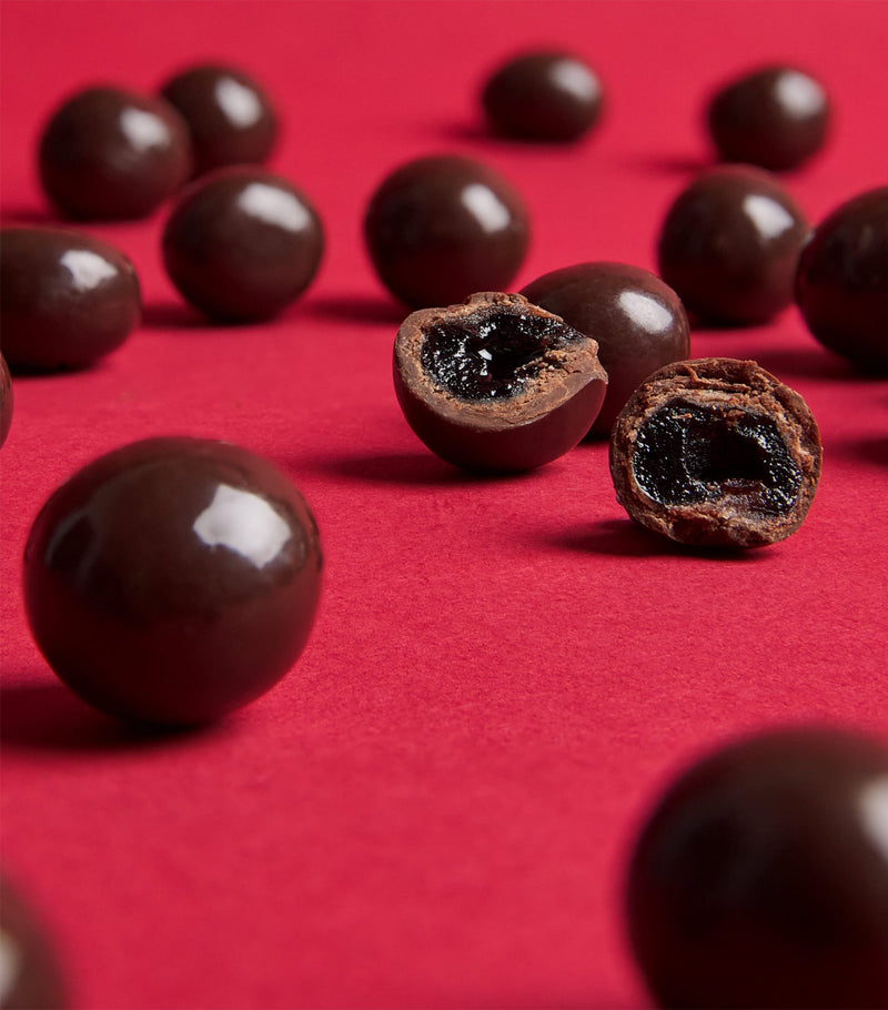 Harrods dark chocolate cherries 325g, UK version