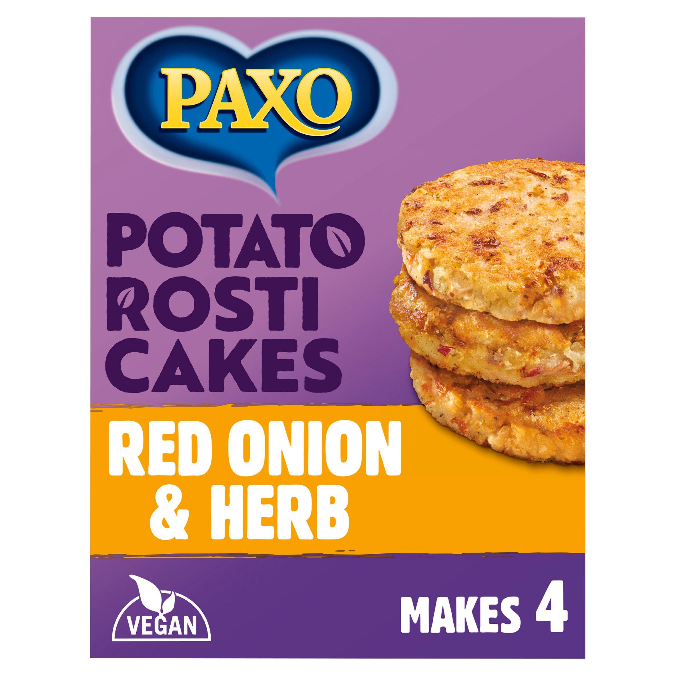 Paxo Potato Rosti Cakes Red Onion & Herb 120g GOODS ASDA   