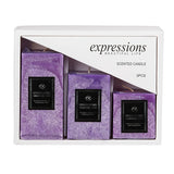 Livingandhome 3 piece lavender scented candle set, UK version