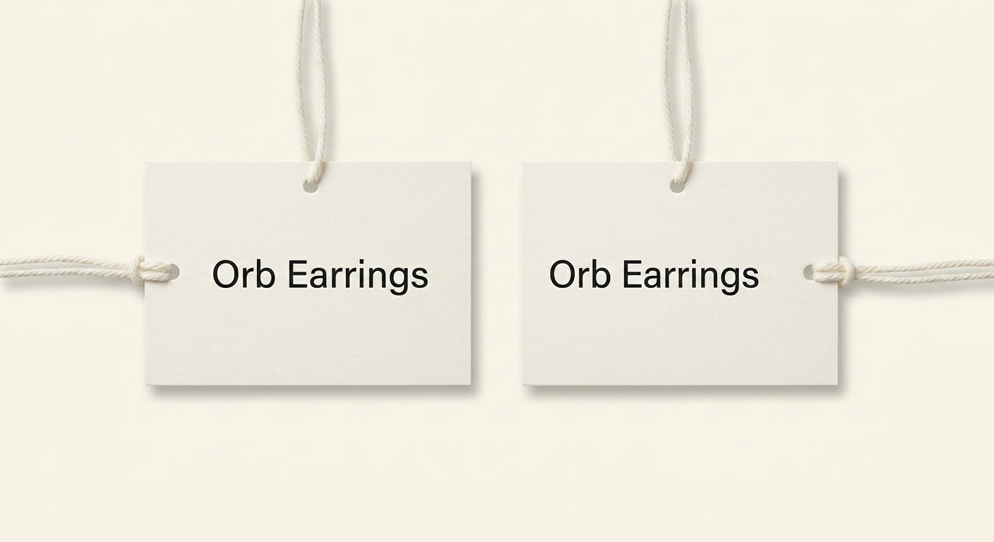 Vivienne Westwood Farah earrings in platinum-plated brass, imported from the UK