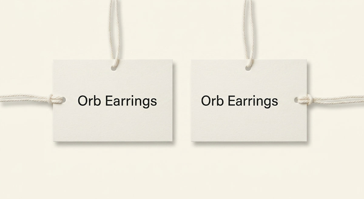 Vivienne Westwood Farah earrings in platinum-plated brass, imported from the UK