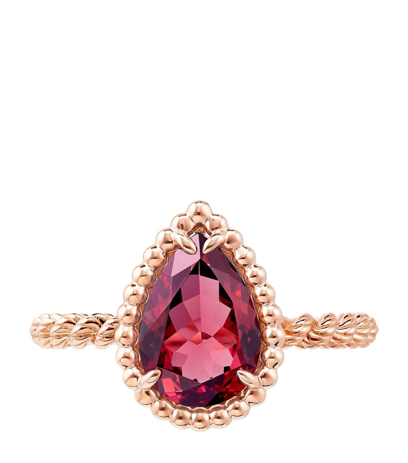 Boucheron small Serpent Bohème ring rose gold garnet - British product