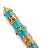 Montegrappa resin and yellow gold Montgolfier rollerball pen, imported from the UK
