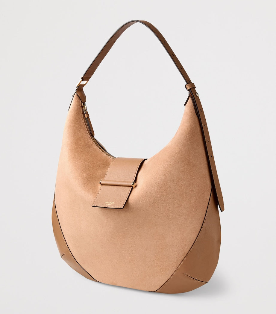 Jimmy Choo Bar suede shoulder bag medium, imported from the UK