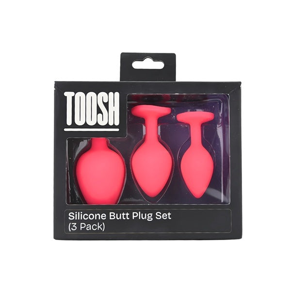 Loving Joy silicone butt plug set pink 3-piece - British product