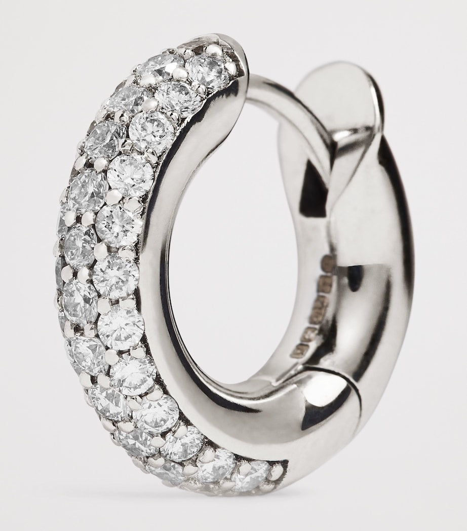 Spinelli Kilcollin white gold diamond hoop earring, imported from the UK