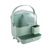 Livingandhome countertop makeup organizer with handle light green (British brand)