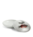 Fornasetti decorative porcelain box with Lina Cavalieri lips 10.5cm, imported from the UK