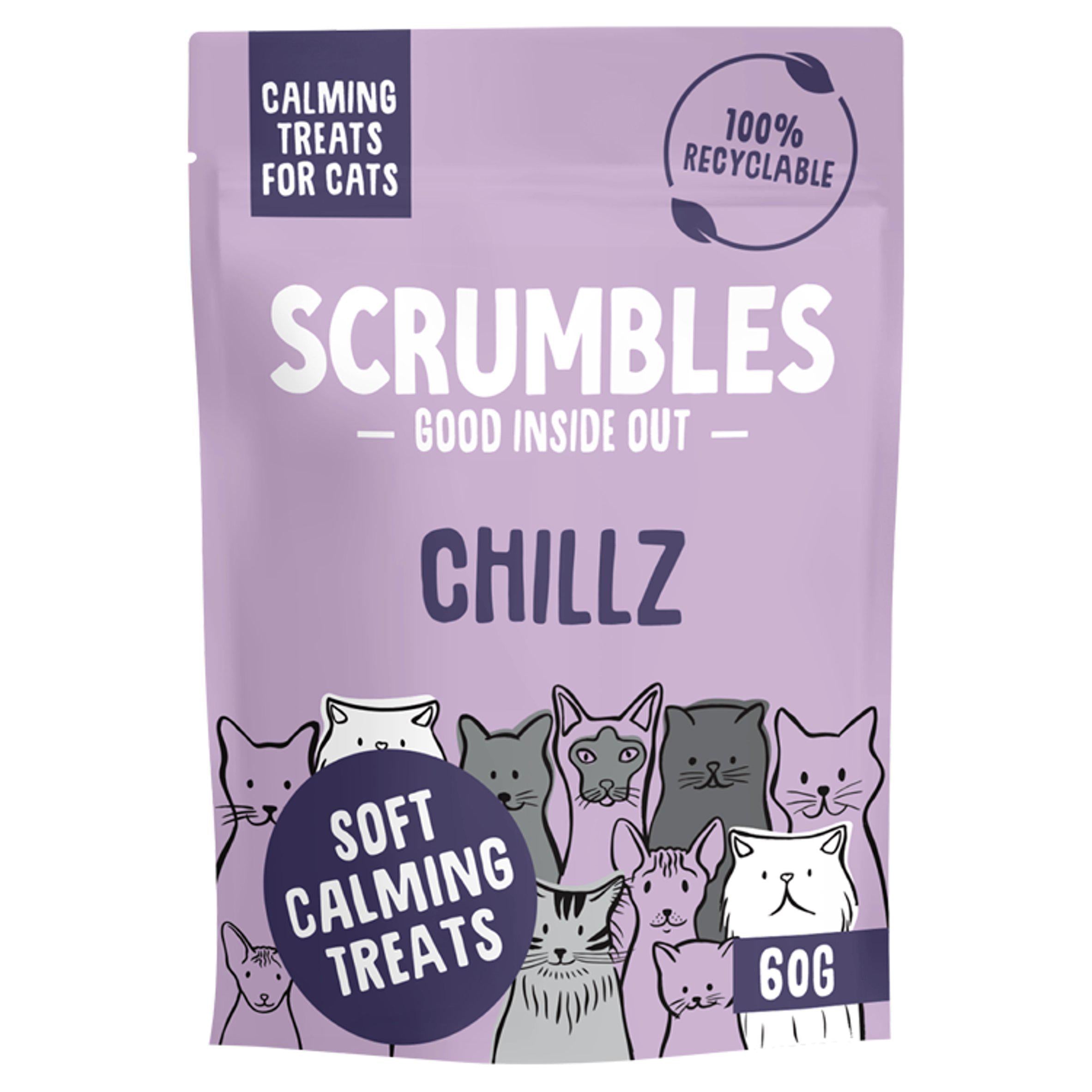 Scrumbles Chillz Calming Cat Treats 60g GOODS Sainsburys   