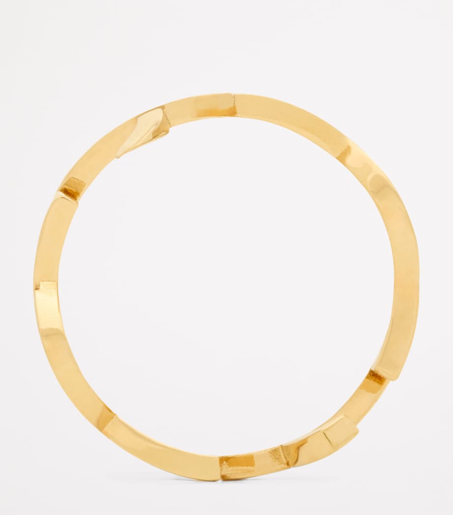 Saint Laurent Cassandre scarf ring gold-tone brass (British brand)