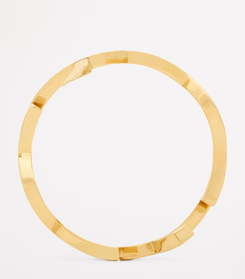 Saint Laurent Cassandre scarf ring gold-tone brass (British brand)