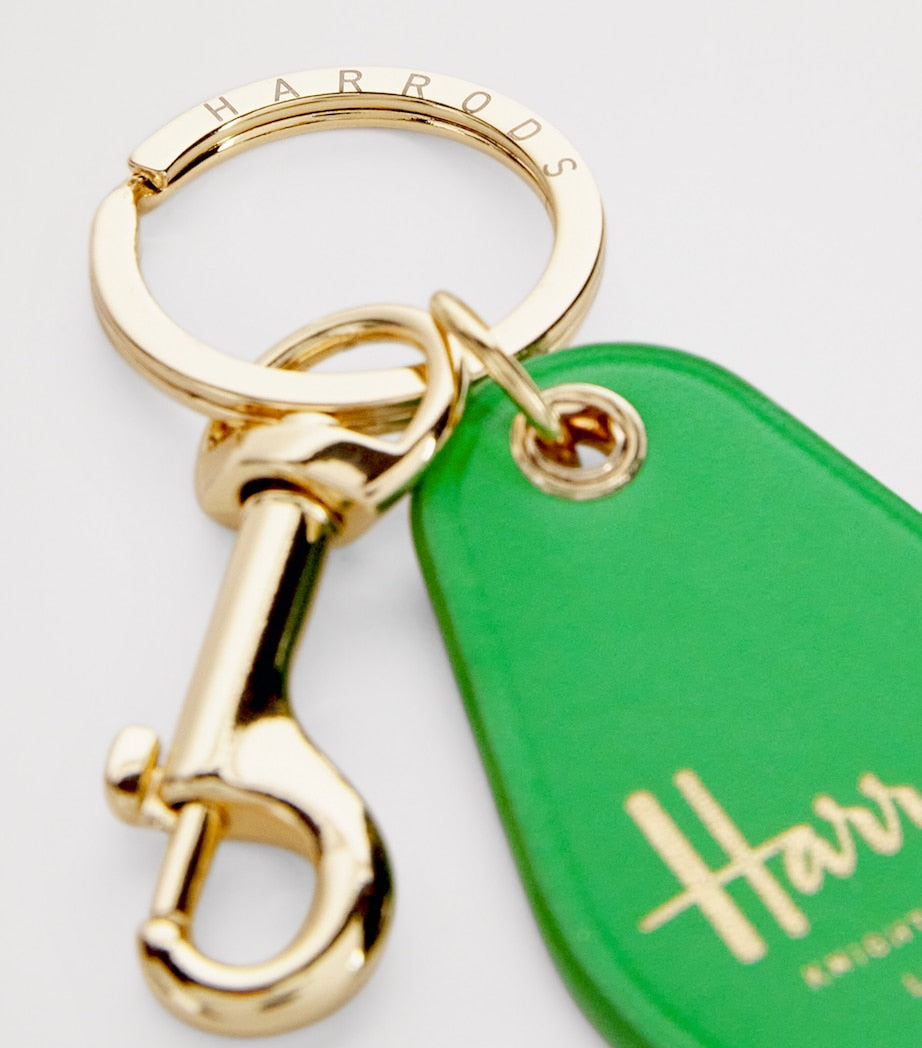 Harrods leather private jet keyring (British brand)
