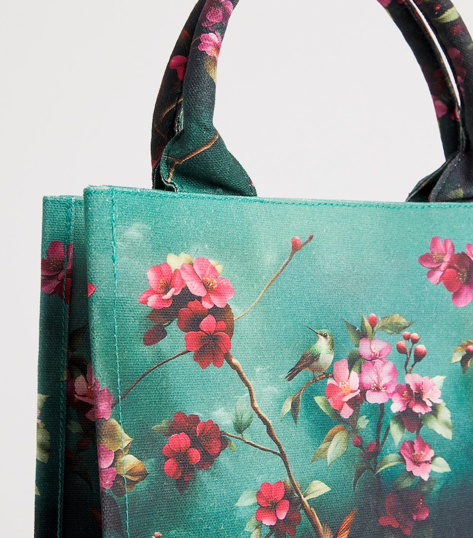 Harrods Small Exotics tote bag tropical Colombian design cotton - British product