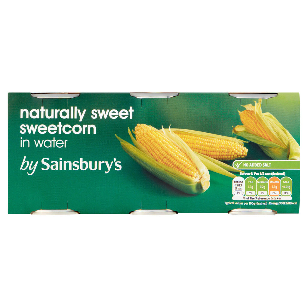 Sainsbury's Sweetcorn 3x198g (157g*)