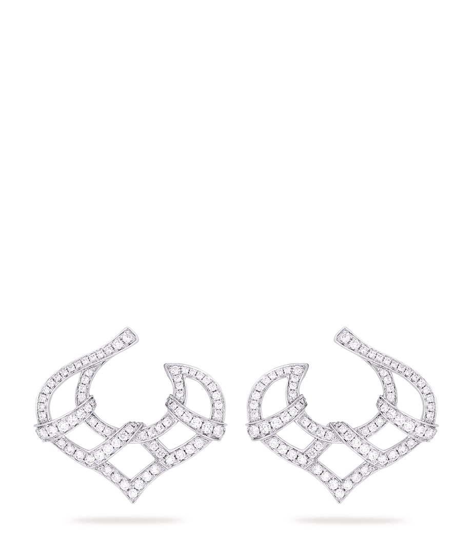 Boodles Woodland earrings platinum diamond pavé pinecone, UK version
