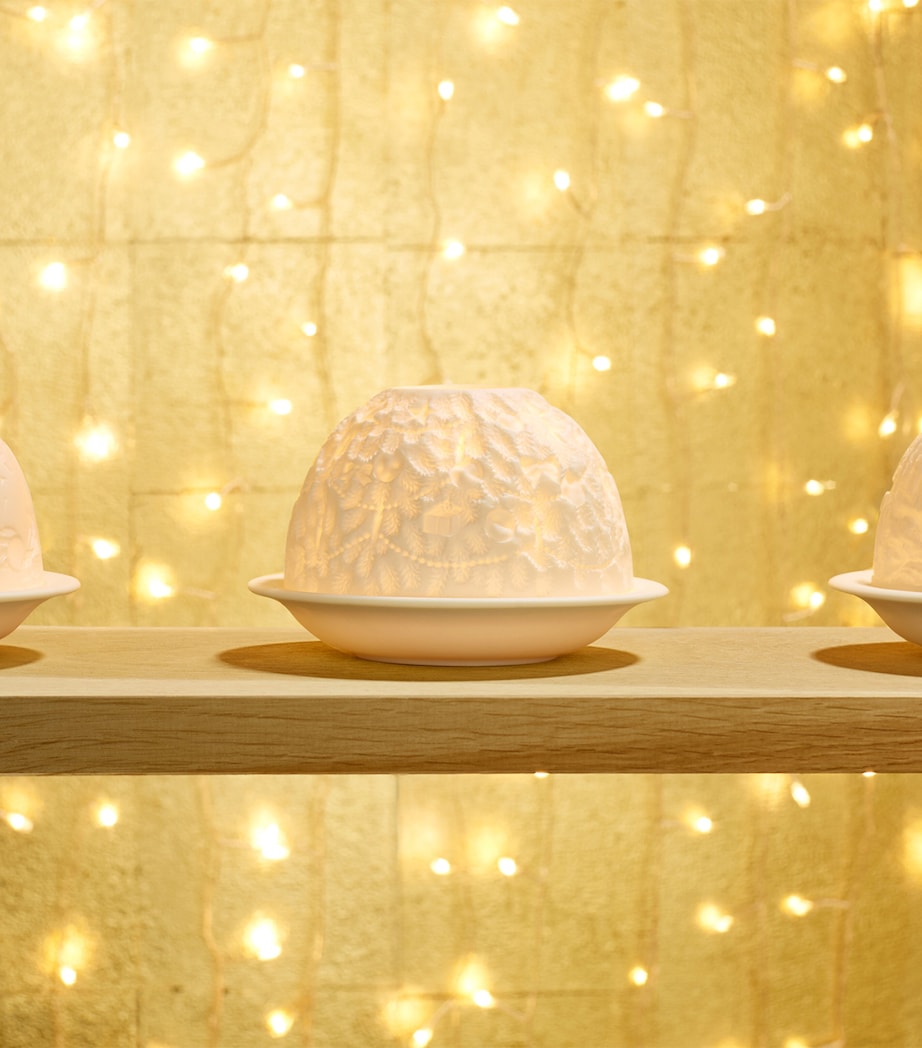 Bernardaud Christmas tree LED votivelight lithophane, imported from the UK