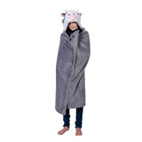 Cozy Noxxiez kids cow hooded blanket large size, imported from the UK