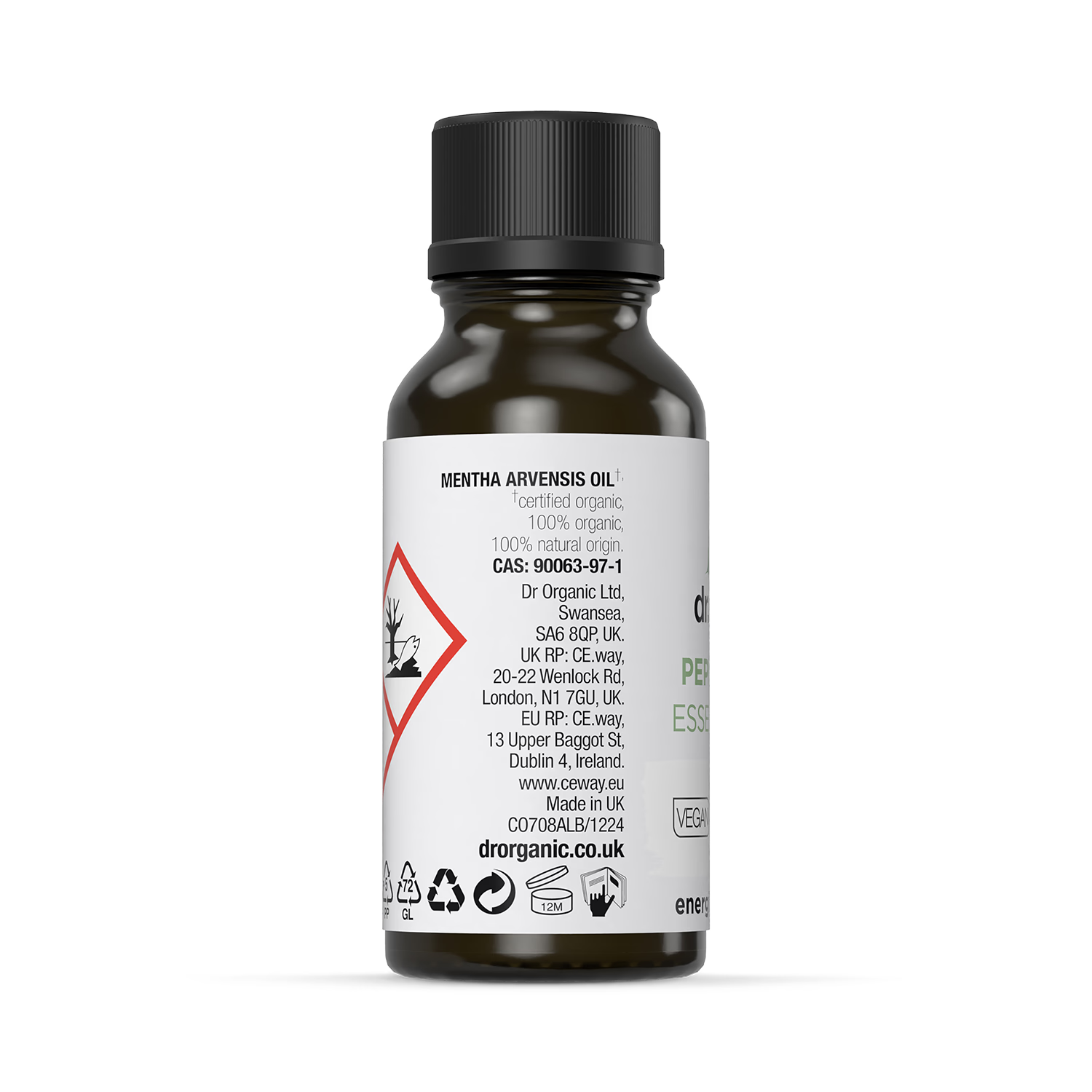 Dr Organic Peppermint Essential Oil 10ml - British product