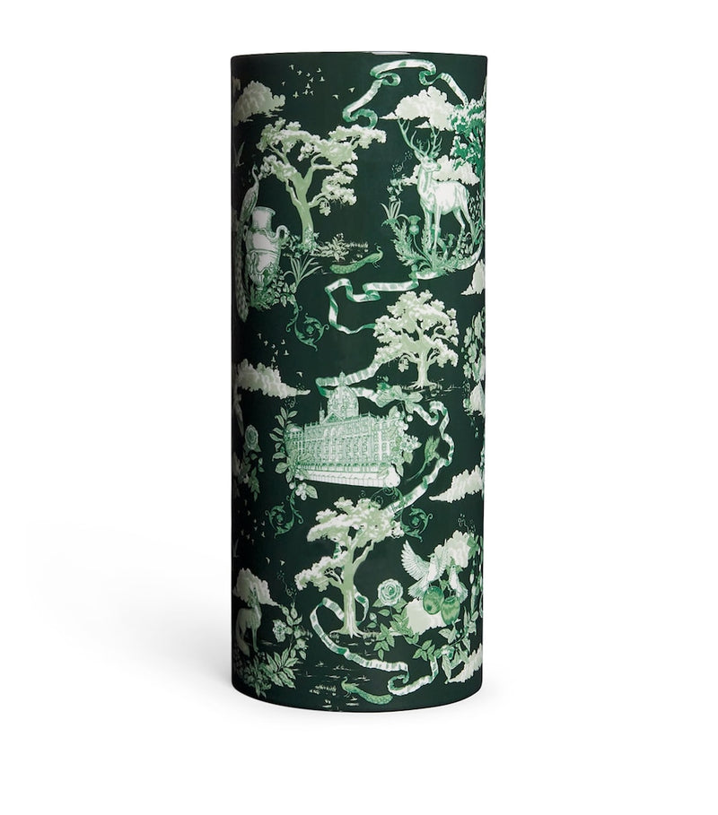 Harrods Fine Bone China Toile Vase 28cm, UK version