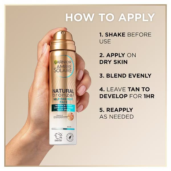 Garnier Ambre Solaire Dark Self Tan Mist 150ml, UK version