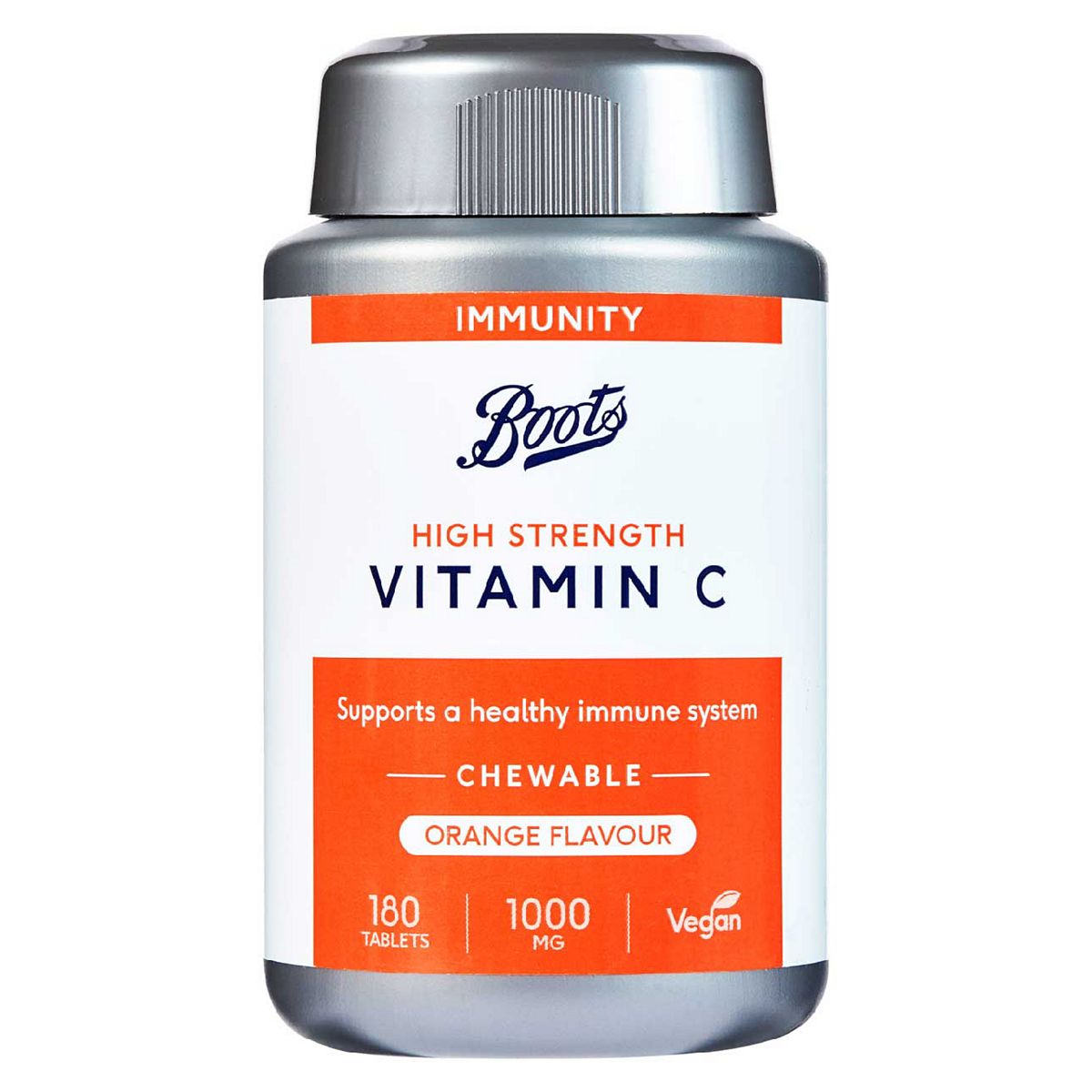 Boots Vitamin C 1000mg 180 Orange Flavour Chewable Tablets (6 month supply) General Health & Remedies Boots   