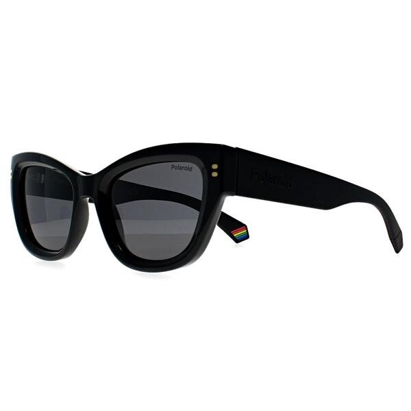 Polaroid black polarized women's cat-eye sunglasses, imported from the UK