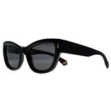 Polaroid black polarized women's cat-eye sunglasses, imported from the UK